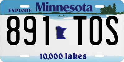 MN license plate 891TOS