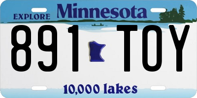 MN license plate 891TOY