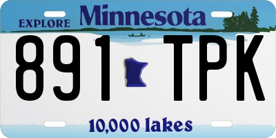 MN license plate 891TPK