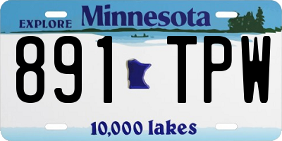 MN license plate 891TPW