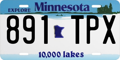 MN license plate 891TPX