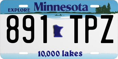 MN license plate 891TPZ