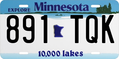 MN license plate 891TQK