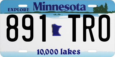 MN license plate 891TRO