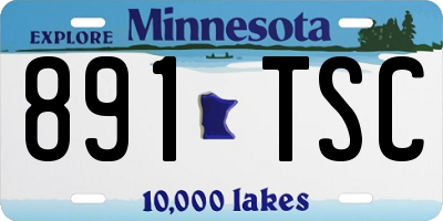 MN license plate 891TSC