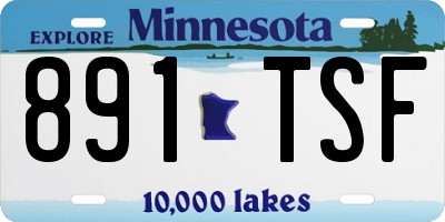 MN license plate 891TSF
