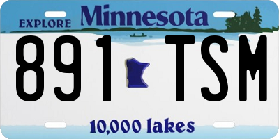 MN license plate 891TSM