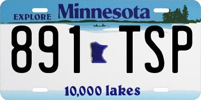 MN license plate 891TSP