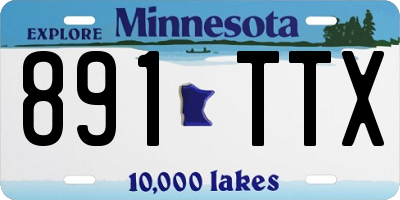 MN license plate 891TTX