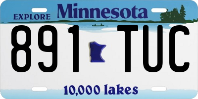 MN license plate 891TUC