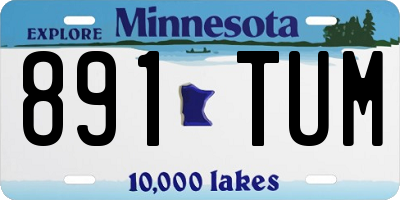 MN license plate 891TUM