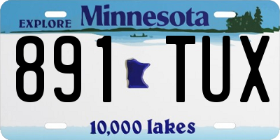 MN license plate 891TUX