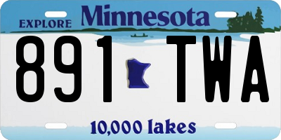 MN license plate 891TWA