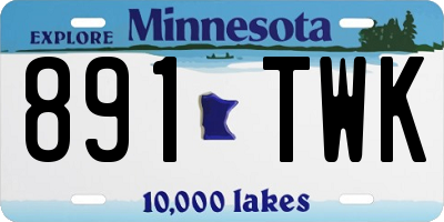 MN license plate 891TWK