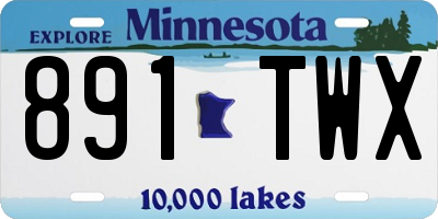MN license plate 891TWX