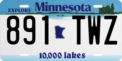 MN license plate 891TWZ