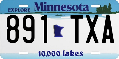 MN license plate 891TXA