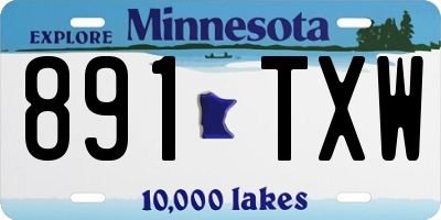 MN license plate 891TXW