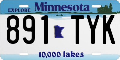 MN license plate 891TYK
