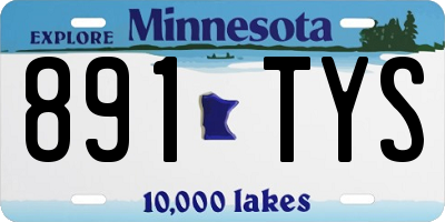 MN license plate 891TYS