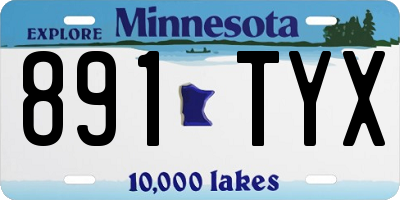 MN license plate 891TYX
