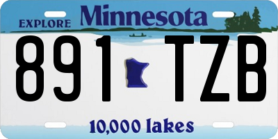 MN license plate 891TZB