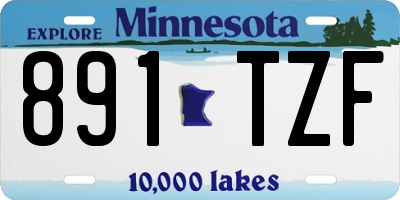 MN license plate 891TZF