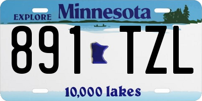 MN license plate 891TZL