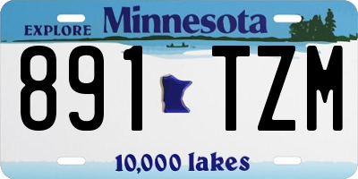 MN license plate 891TZM