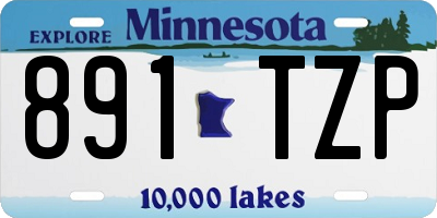 MN license plate 891TZP