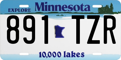 MN license plate 891TZR
