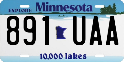 MN license plate 891UAA