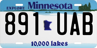 MN license plate 891UAB