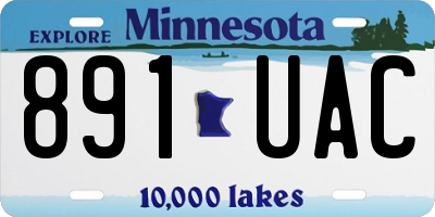MN license plate 891UAC