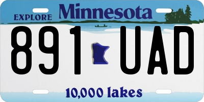 MN license plate 891UAD