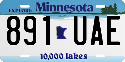 MN license plate 891UAE