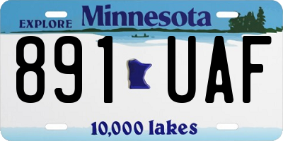 MN license plate 891UAF