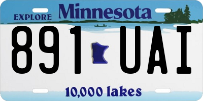 MN license plate 891UAI
