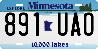 MN license plate 891UAO