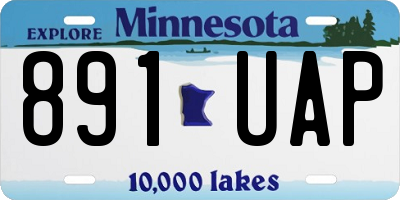 MN license plate 891UAP