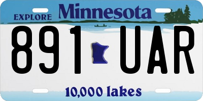 MN license plate 891UAR