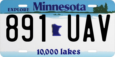 MN license plate 891UAV