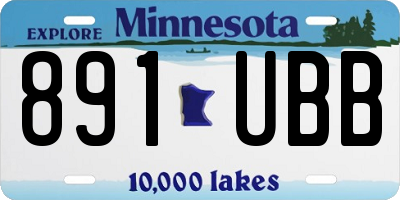 MN license plate 891UBB