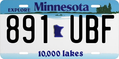 MN license plate 891UBF