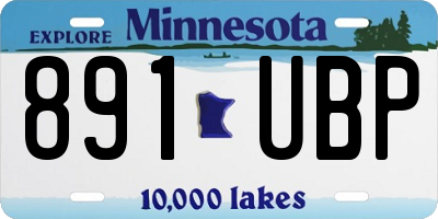 MN license plate 891UBP