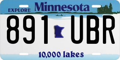 MN license plate 891UBR
