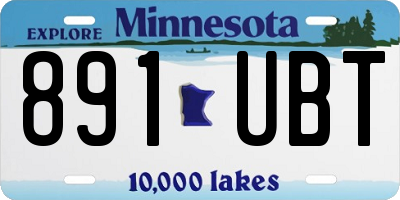 MN license plate 891UBT