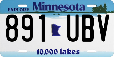 MN license plate 891UBV