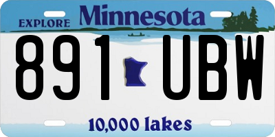 MN license plate 891UBW