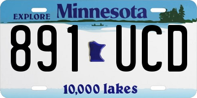 MN license plate 891UCD